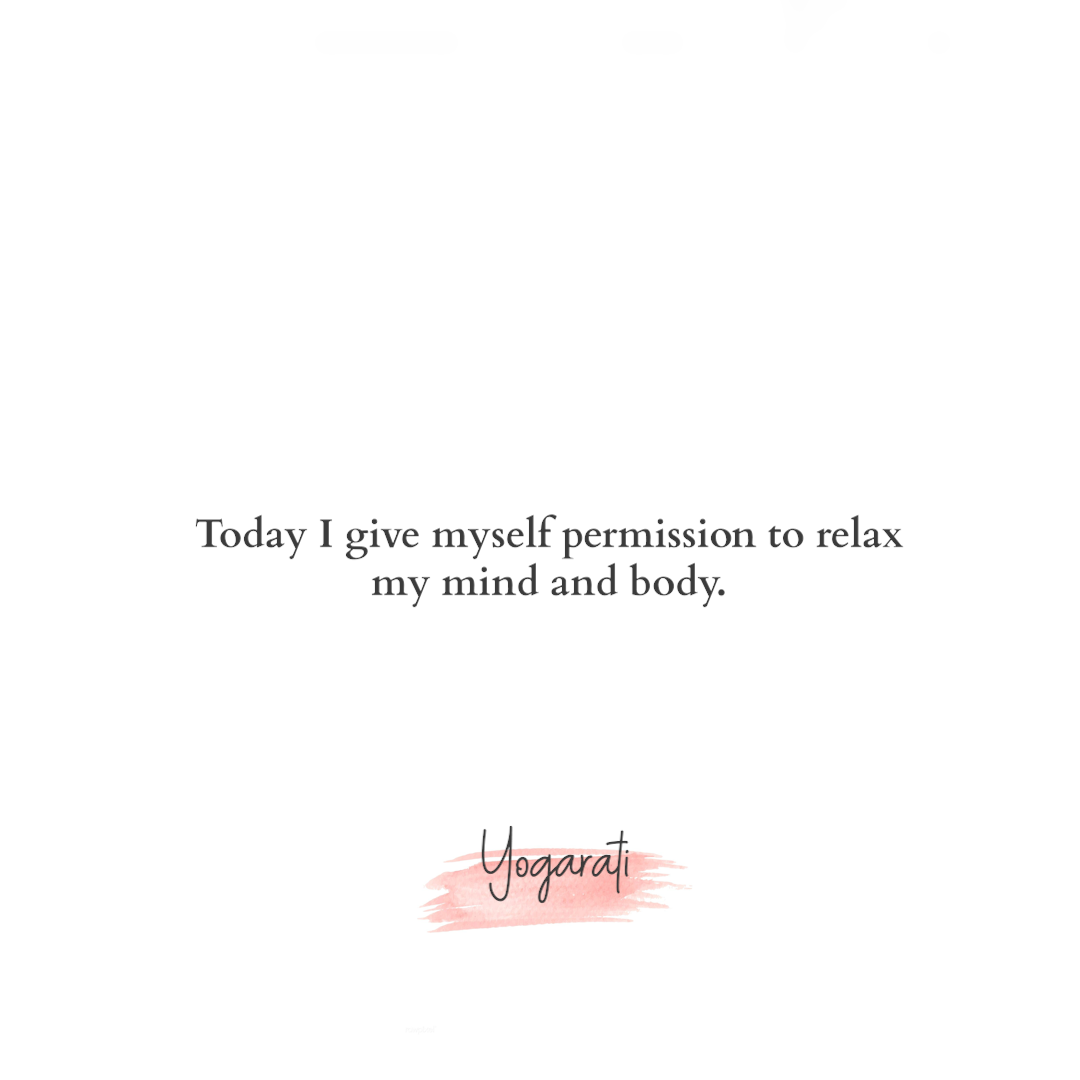 affirmation to relax mind and body