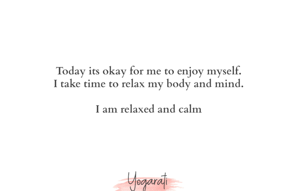 affirmations for relaxation
