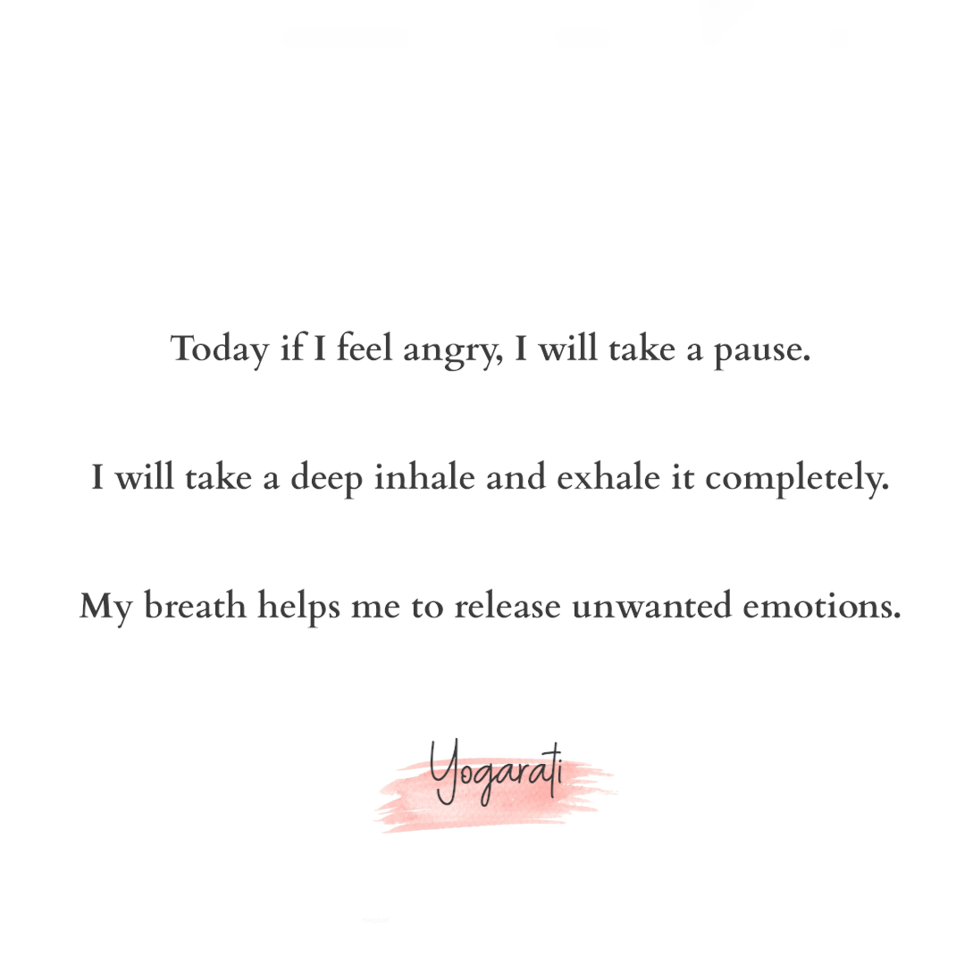 affirmations to release anger